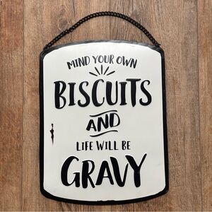 Farmhouse Wall Sign with Black and White Design • biscuits & gravy